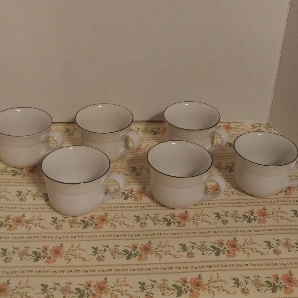 Fashion Royale Japan 6 pc coffee cups mugs VTG